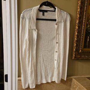 Elegant White Knit Sweater